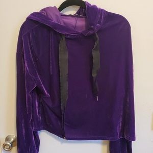 Zara velvet SS18 long sleeve top
